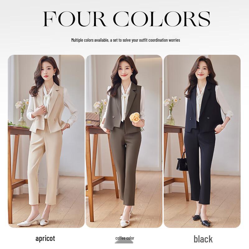 Elegantes 3-teiliges Business-Westen-Anzug für Damen