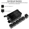 12V Fuse Relay Box 6 Slots 5Pin 4 Pin 40A Professional ATC/ATO Blade Fuses with Metal Terminals Waterproof Car Truck Fuse Box
