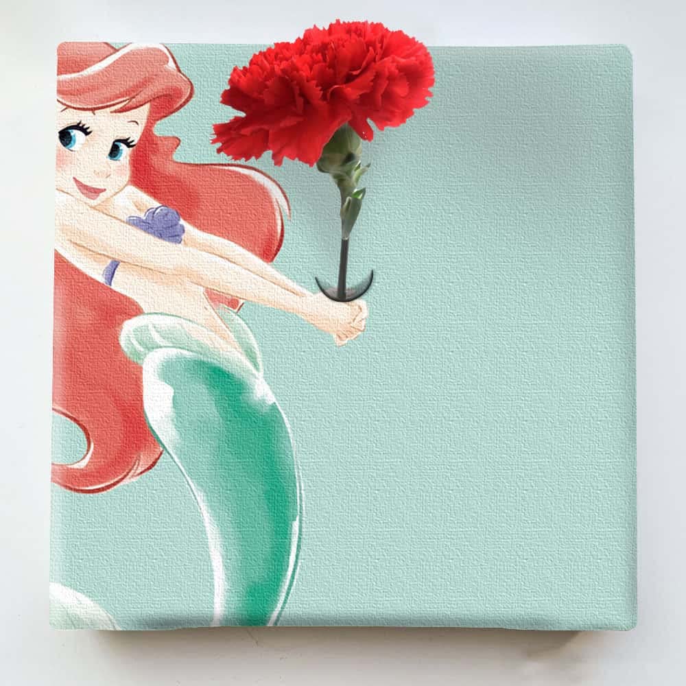 Art Deli Ariel Poster 20cm X Disney Made In Lightweight Panel, 20cm, Princess, Japan, Fabric, IKE-DSNY-2106-25