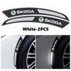 cycr3 For Skoda Carbon Fiber Car Wheel Eyebrow Fender Sticker Reflective Strips Warning Protector Strip Octavia Superb RAPID FABIA