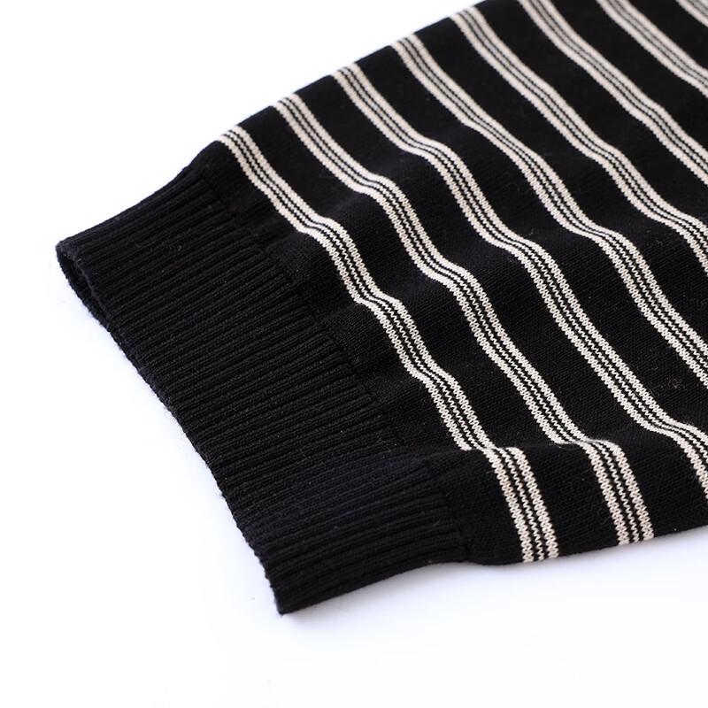 Hengyuanxiang Women's Lyocell Striped Polo Knit Top
