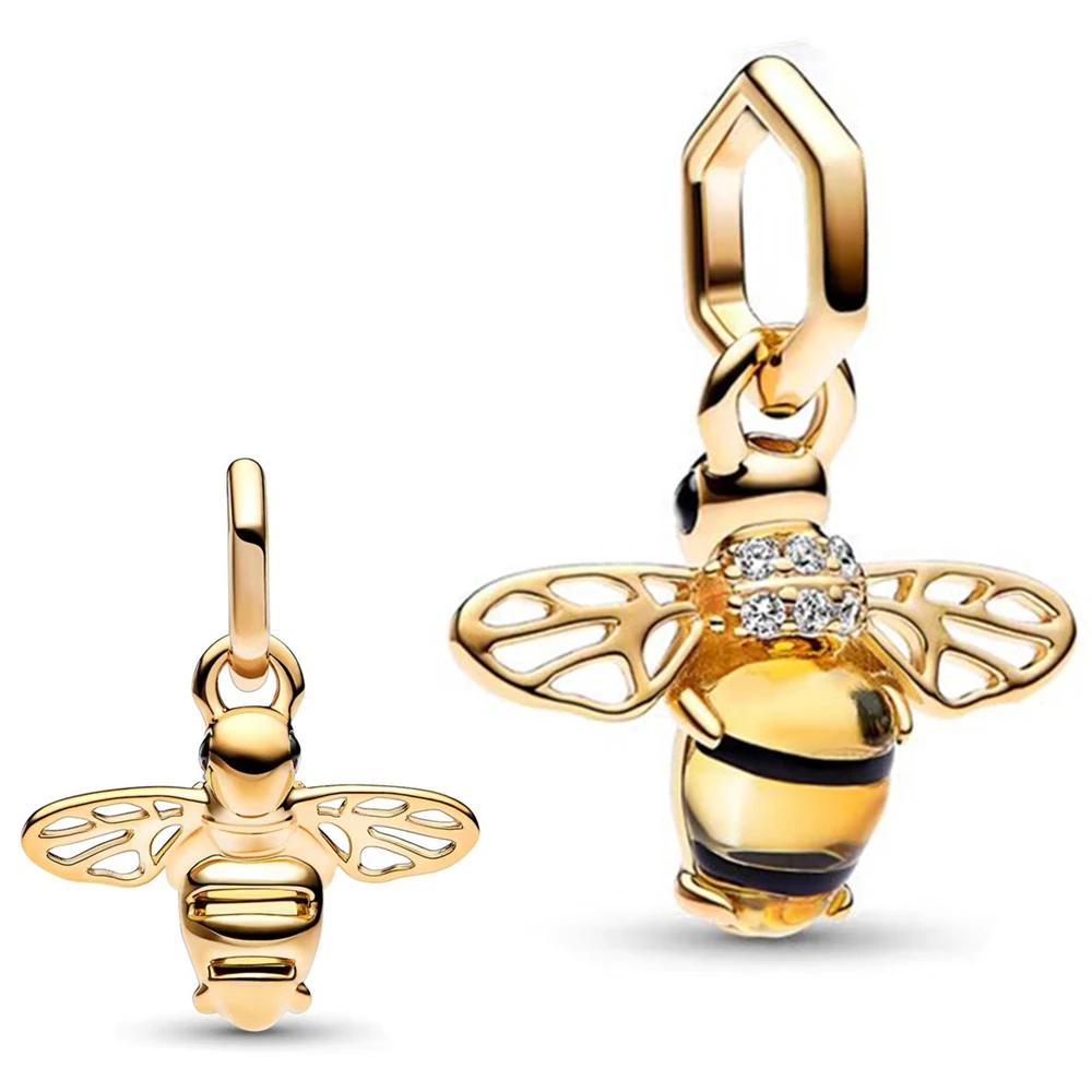 copper Gold Plated Glow in The Matte Black Firefly Pendant Compatible With Bracelets Women Do It Yourself Pendant for Jewellery Making Gifts