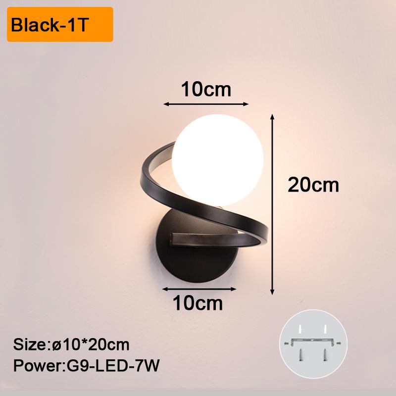 Interior LED Wall Lamps Wall Lighting Fixtures  for Bedroom Living Room Indoor Frosted Glass Ball Wall Sconce for Corridor Aisle