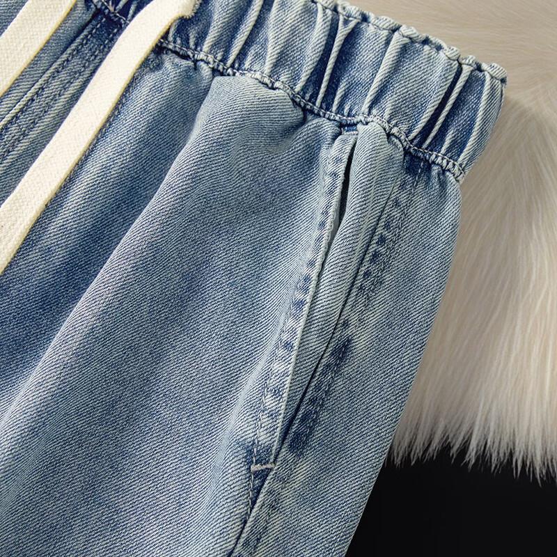 Women's Lyocell Blend Drawstring Elastic Waist Jeans