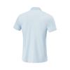 LiNing Fitness Series Einfarbig Feuchtigkeitstransportierendes Kurzarm-Poloshirt Herren Poloshirts Wolkenblau APLU003-8