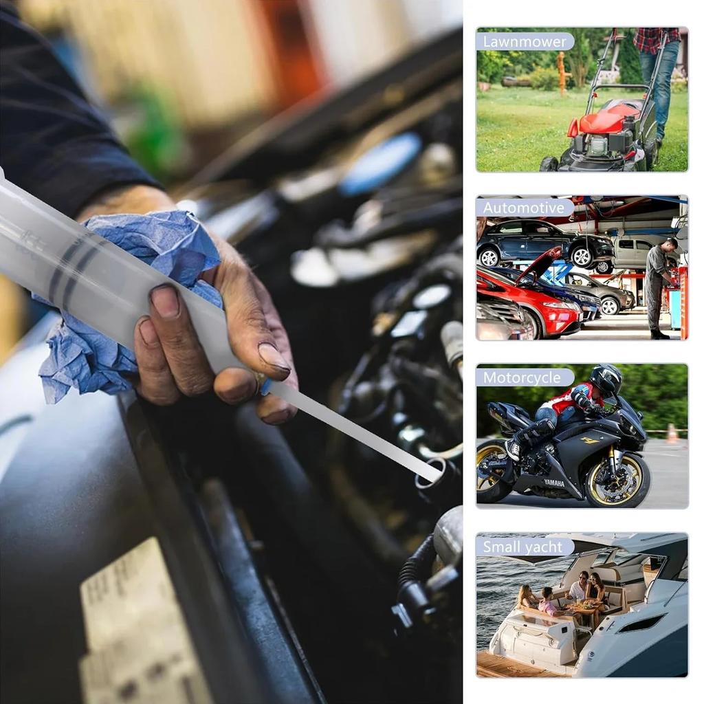 Manual Automotive Engine Oil Pump, Syringe Type, Suitable for Extracting Gear Oil and Brake Fluid, As Well As Cleaning Injectors