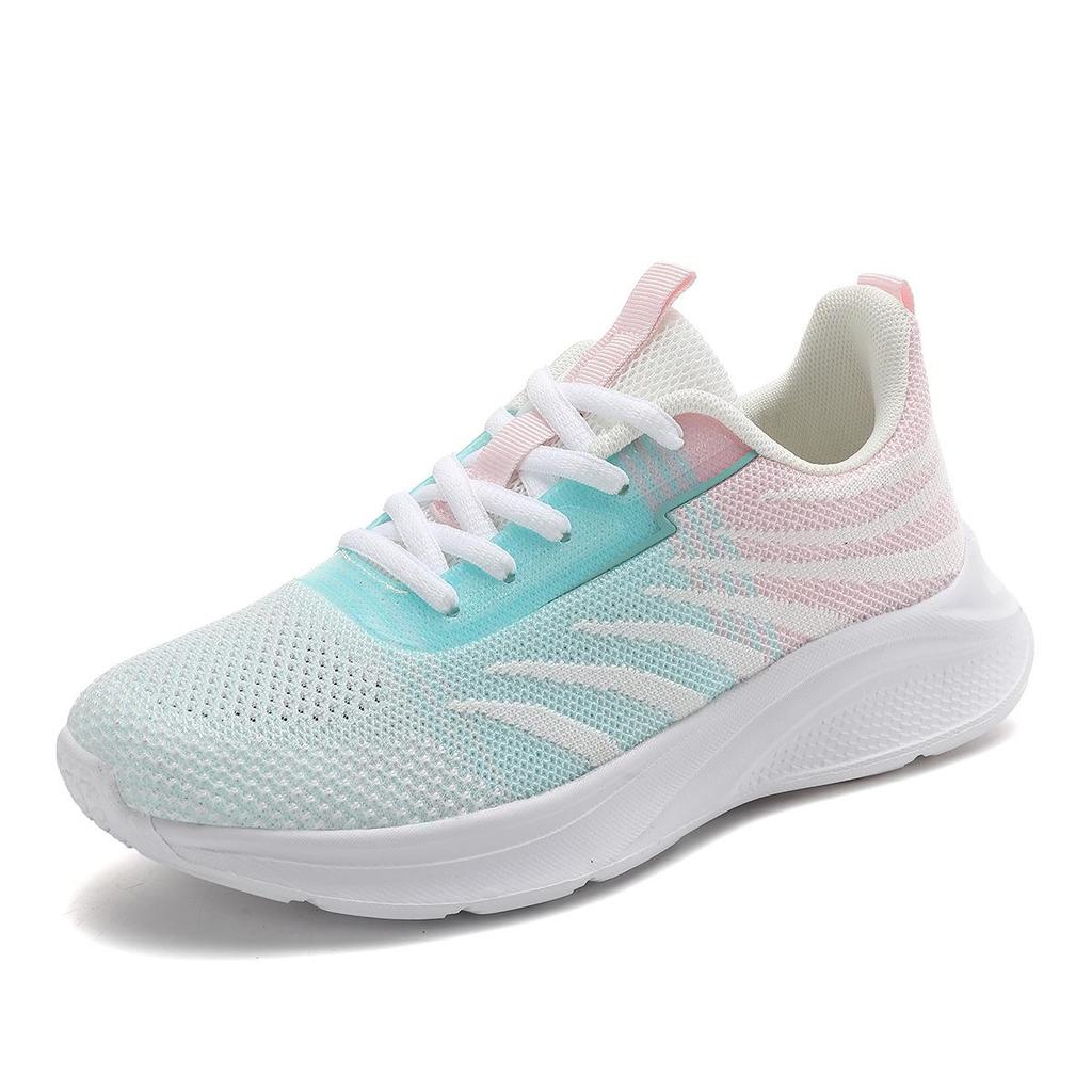 Women's Breathable Flyknit Mesh Running Shoes - Low-top, Large Size, Casual Sneakers for Spring/Summer