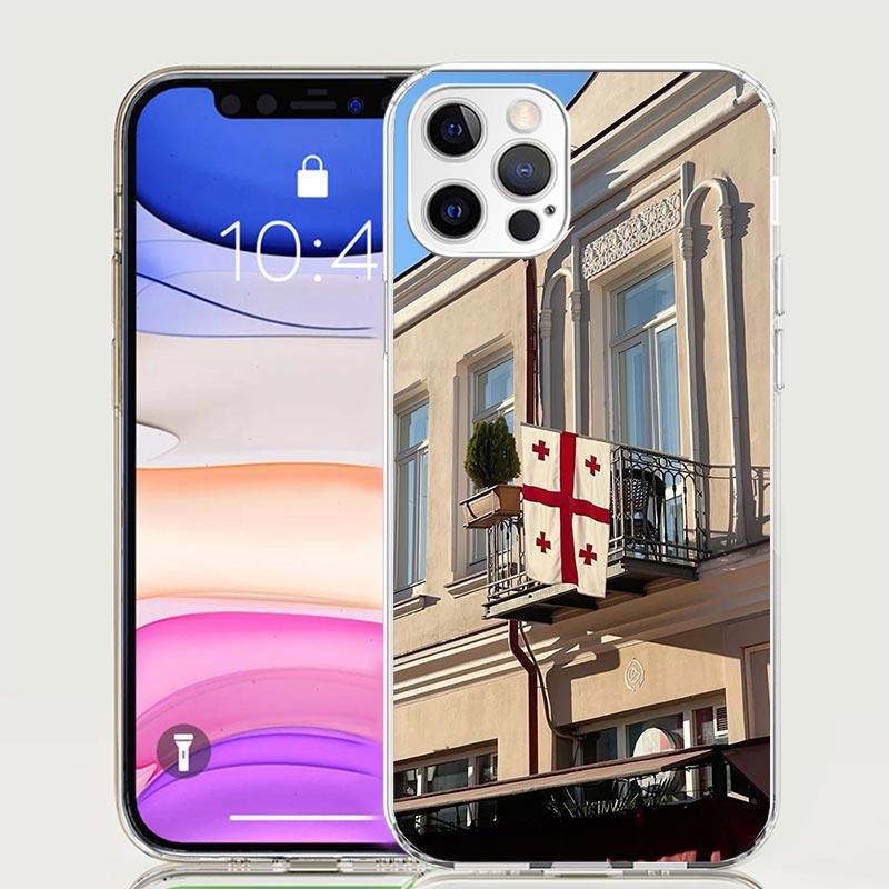 Georgia Flag Phone Case For iPhone 17 Air 16 15 Plus 11 14 Pro Max 13 Mini 12 7 8 + SE Pattern Art Customized Cover 17 Air 16 15