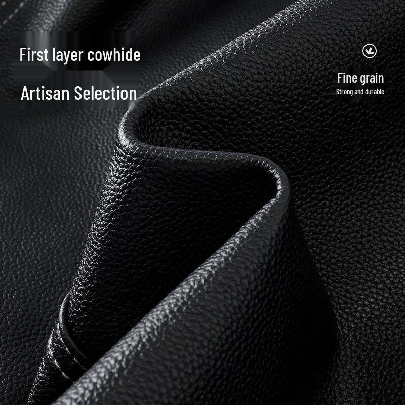 Men's Top Layer Cowhide Leather Jacket with Silk Lining