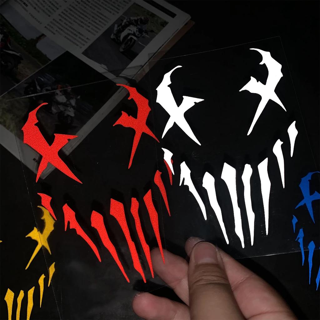 Motocyklové nálepky Reflexní nálepka na auto Vzor ďábla Nálepky Dekorace Moto Karoserie Čelní sklo Helma Pro Honda CB650R XADV