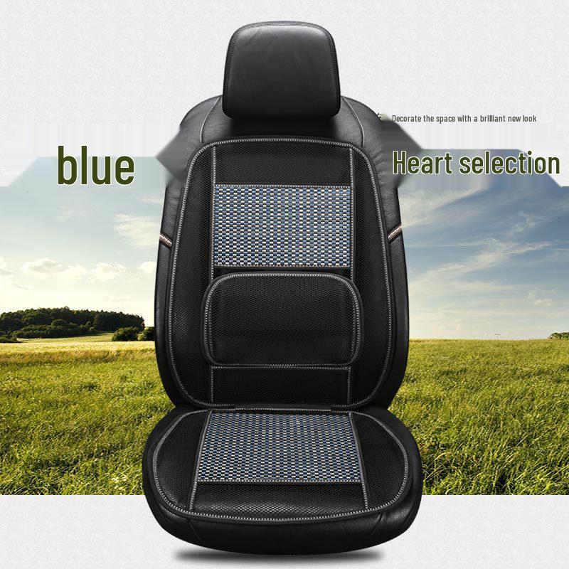 Bamboo Silk Car Seat Cushion with Lumbar Support - Office & Home Backrest Mat