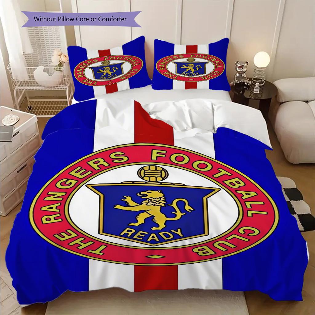 Scp Portugal Emblem Three-piece set (1 * duvet cover + 2 * pillowcase, without core) 2D Flat Duvet cover and pillowcase Christmas birthday gift