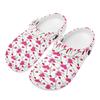 White Printed EVA Clogs Adult Unisex Easy Wear Breathable Slip On Casual Shoes Soft Sole Summer Sandals Lightweight Daily Wear