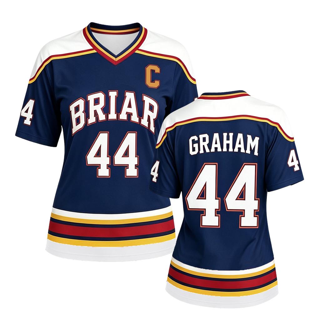 Men Women Unisex Ice Hockey Jersey Short Sleeve V Neck Sportswear Athletic Shirt Breathable Lightweight Fabric Durable Stitching