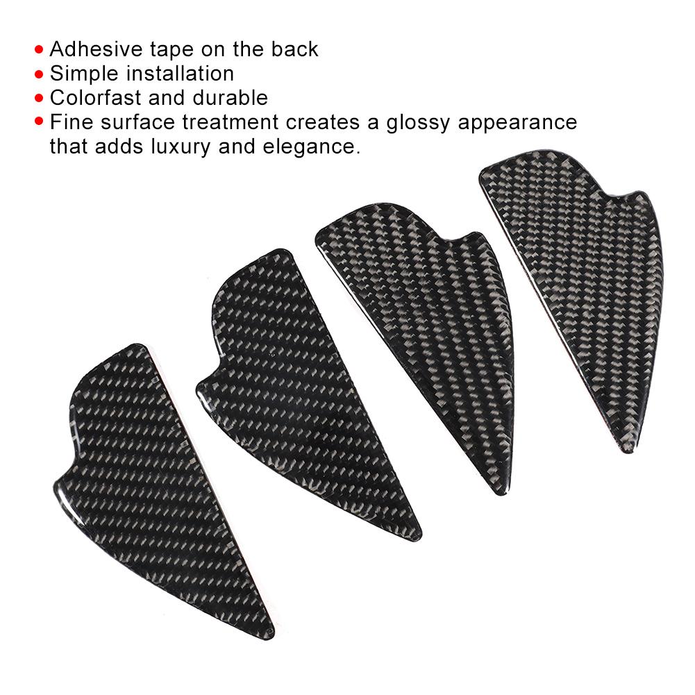 4pcs Carbon Fiber Interior Door Bowl Decor Cover Fits for MAZDA CX5 20132018 Left Hand Driving