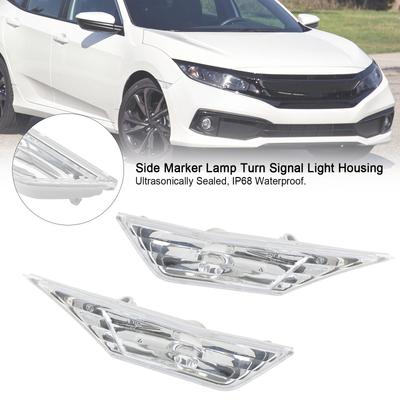 Honda Civic 2016-2021 için Yan İşaret Lambası Dönüş Sinyal Lambası Muhafazası Temizle