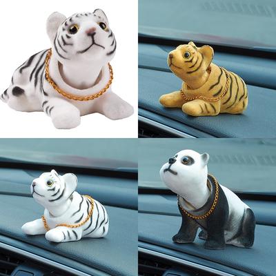 1pcs Tremurând Cap Bobble Câine Panda Animal Lucky Dând din cap Tigru Drăguț Jucărie Mașină Ornamente pentru tabloul de bord Decor pentru decorarea mașinii