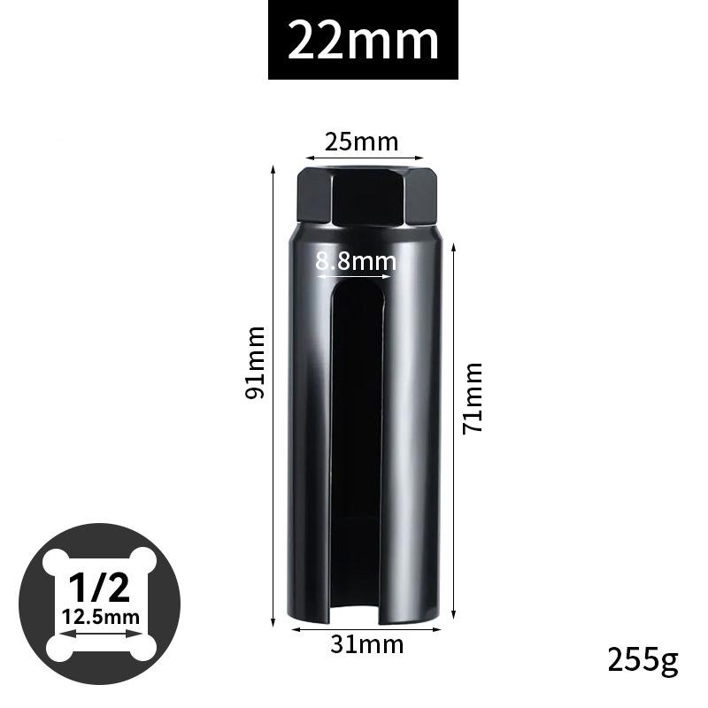 

Narrow Mouth Oxygen Sensor Sleeve European-style 22mm 1/2 Cxygen Sensing Drive Socket Wrench Car Tools Black Automotive Parts