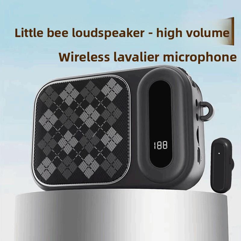 Wireless Portable Lavalier Microphone Voice Amplifier Speaker, High Quality Sound, Rechargeable Hands-free Mini PA System for Teaching, Tour Guide