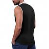 Canotta Henley da Uomo Senza Maniche con Bottoni Frontali Lavorazione a Coste Vestibilità Muscolare Classico Pullover Maglietta Sportiva Abbigliamento Casual