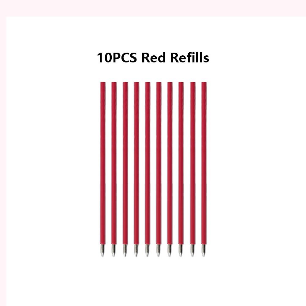 

Механический карандаш с красными/черными/черными чернилами, многофункциональная ручка 4 в 1, нейтральная ручка, специально для студентов 10PCS Red Refills