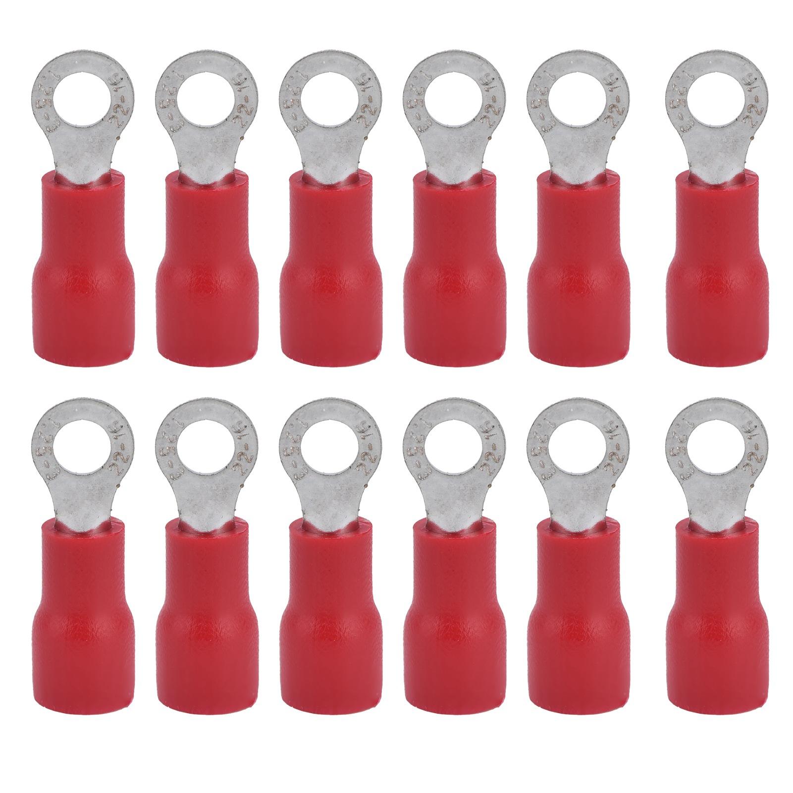 

1000Pcs Insulated Ring Terminals Good Insulation Conductivity High Voltage Resistance Electrical