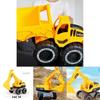 Bright Yellow Engineering Construction Truck Excavator Digger Vehicle Car Toy For Kids