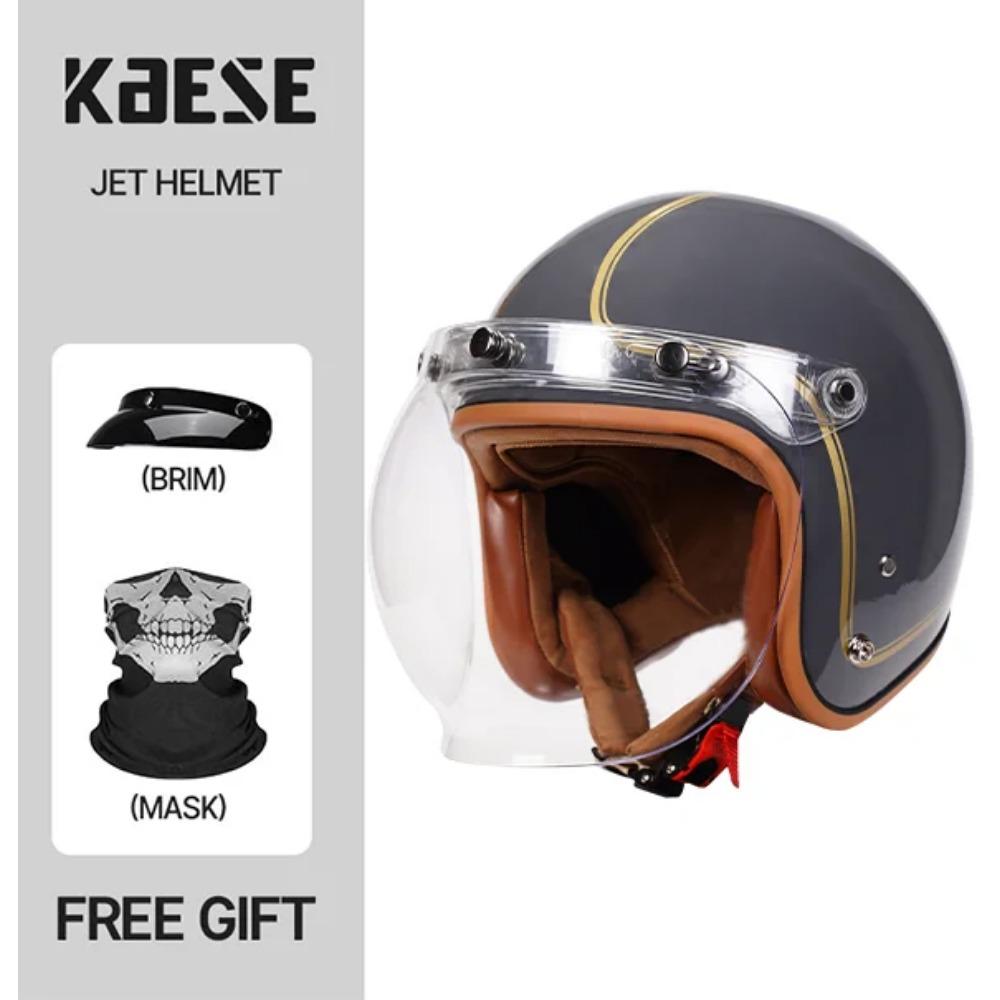 New Design Retro Motorcycle Helmet Open Face Helmet Scooter Helmets 3/4 Chopper Casco Moto Vintage Motorbike Helmets DOT ECE