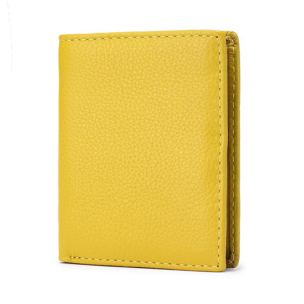 Ultra-thin Multi-card Position Short Wallet New First-layer Cowhide Simple Wallet Women's Soft Leather Change Bag Large Capacity