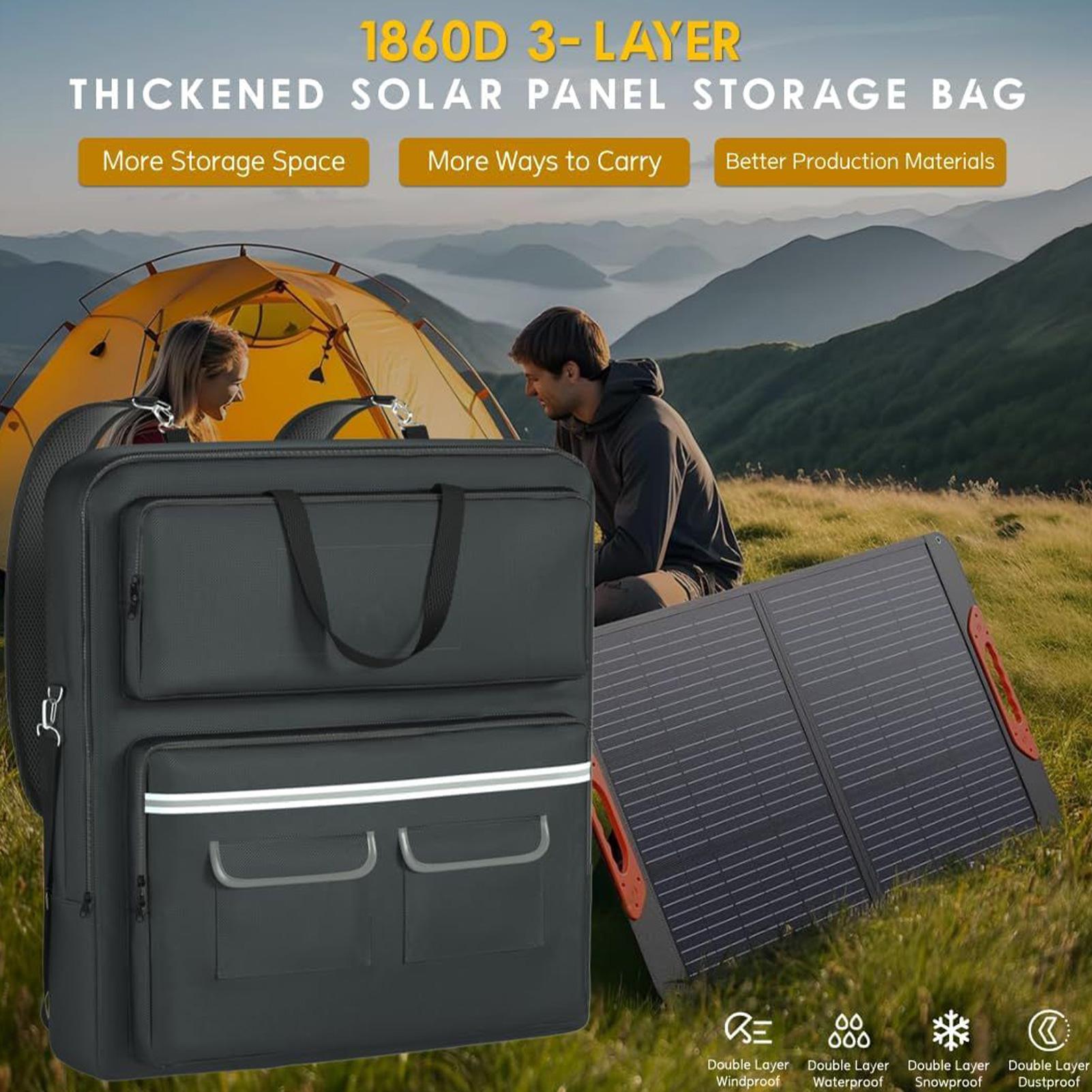 

Outdoor Solar Panel Bag Double-Layer Solar Panel Storage Bag 100W 100X 200W Protector Outdoor Sports Organizer For Wireless China Mainland