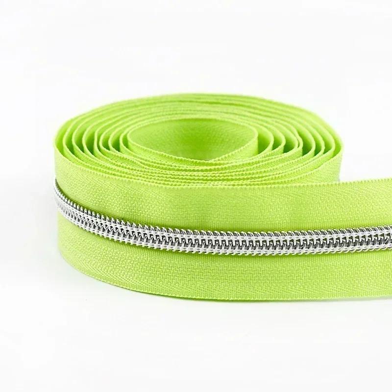 Meetee 1-10M 5# Nylon Zippers for Bag Shoes Garment Plasic Roll Zipper By The Meter Decor Zips Repair Kit DIY Sewing Accessories