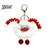 Fluffy Bag Pendants Sausage Mouth Creature Plush Keychain Cartoon Fuzzy Ball Keyring Pendant Women Key Rings Decorative Keychain for Handbags Purses