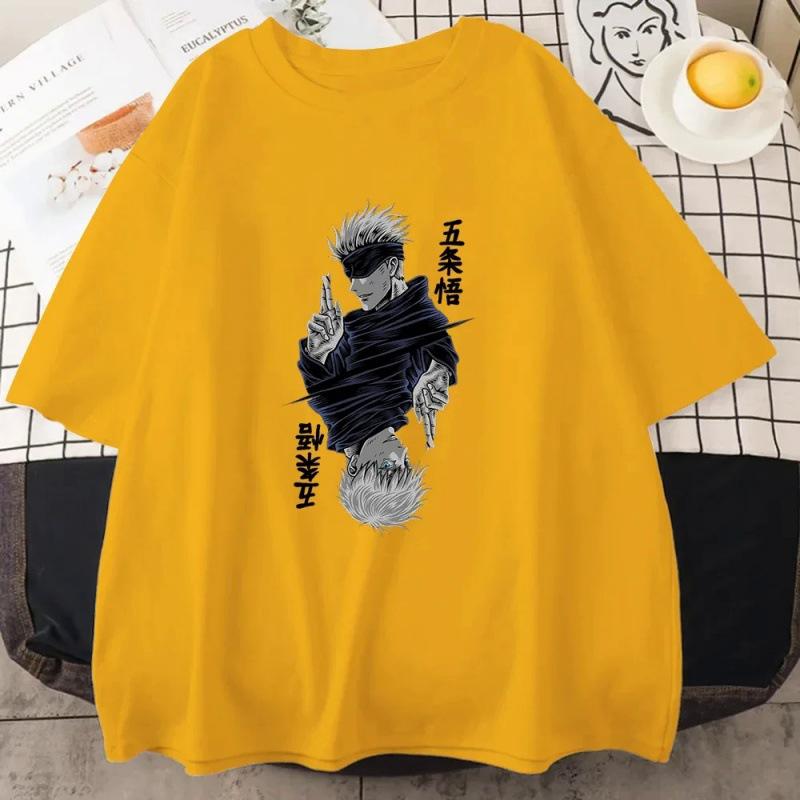 Anime Jujutsu Kaisen Satoru Gojo Graphic Printed T-shirt Unisex Casual Short Sleeve Summer T-shirt