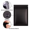 50PCS Resealable Coffee Herb Powder Zipper Pack Bag Smell Proof Flat Pouches Matte Black Small Aluminum Foil Zip Lock