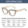 Portable Rhinestone Reading Glasses Eye Protection Square Presbyopia Eyeglasses Vintage Ultralight Hyperopia Glasses for Women