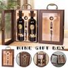 1 Stück Holz-Weinbox-Set Aufbewahrungskoffer für zwei Flaschen Wein-Geschenkbox für Weinliebhaber Geburtstag Einweihung Hochzeit