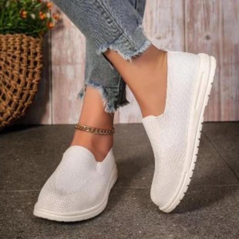 Large Size Fly-woven One-pedal Low-top Single Shoes Women's Breathable Feet Light Lazy Board Shoes Wish