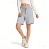 Spring Summer Loose Elastic Waist Fashionable Solid Color Casual Five Point Shorts Pants