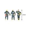 1/64 Scale Firefighter Model Miniature Model Tiny People Model for Building Diorama DIY Scene Photography Props Decoration