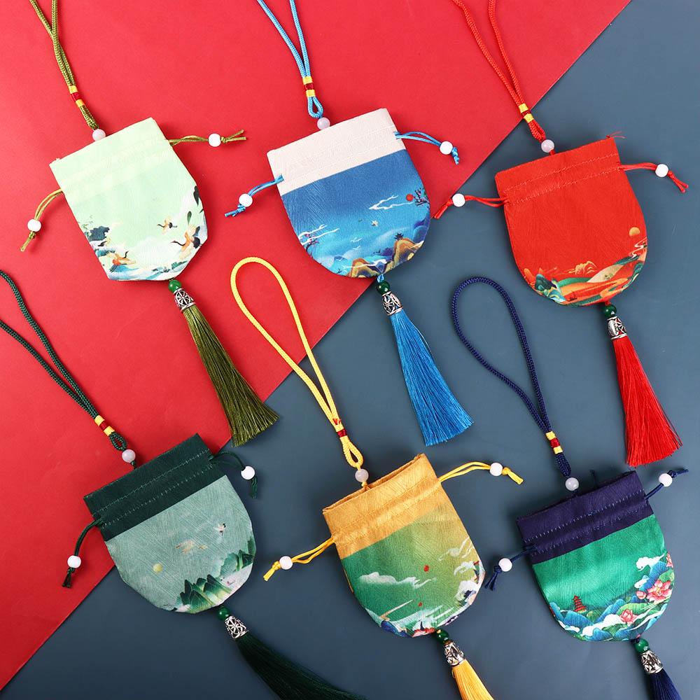 Cloth Hanging Decoration Chinese Style Storage Bag Purse Pouch Women Jewelry Bag Empty Sachet