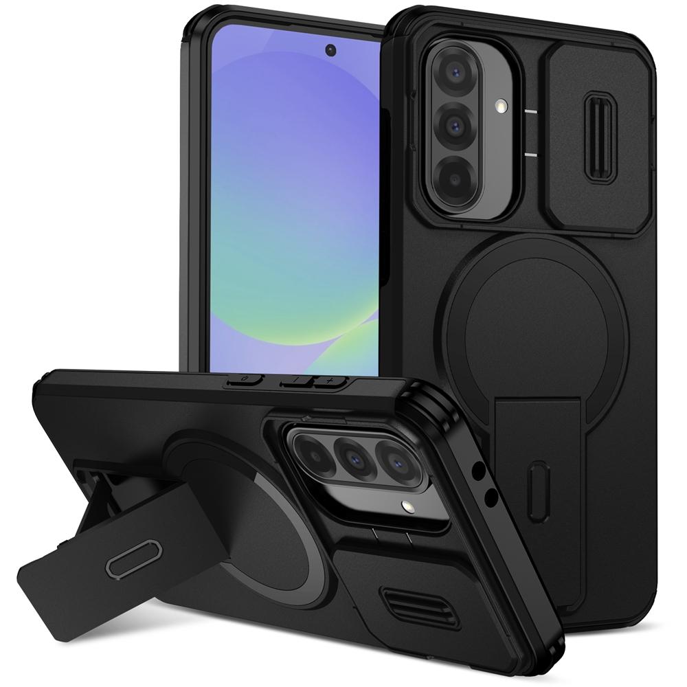 Luksusowe Magnetyczne Bezprzewodowe Ładowanie Etui Magsafe dla Samsunga Galaxy A16 A26 A36 A56 A17 5G Wstrząsoodporny Uchwyt Stojak Pokrowiec