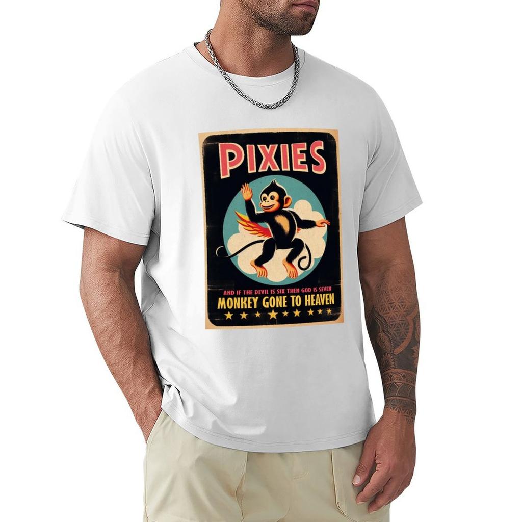Pixies Monkey Gone To Heaven Tshirt Breathable Workout Short Sleeve Top