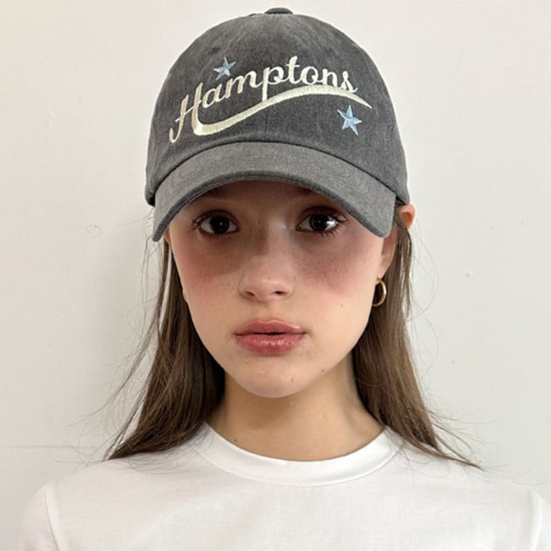 

SALON DE YOHN Hampton Ball Cap_ Charcoal Charcoal