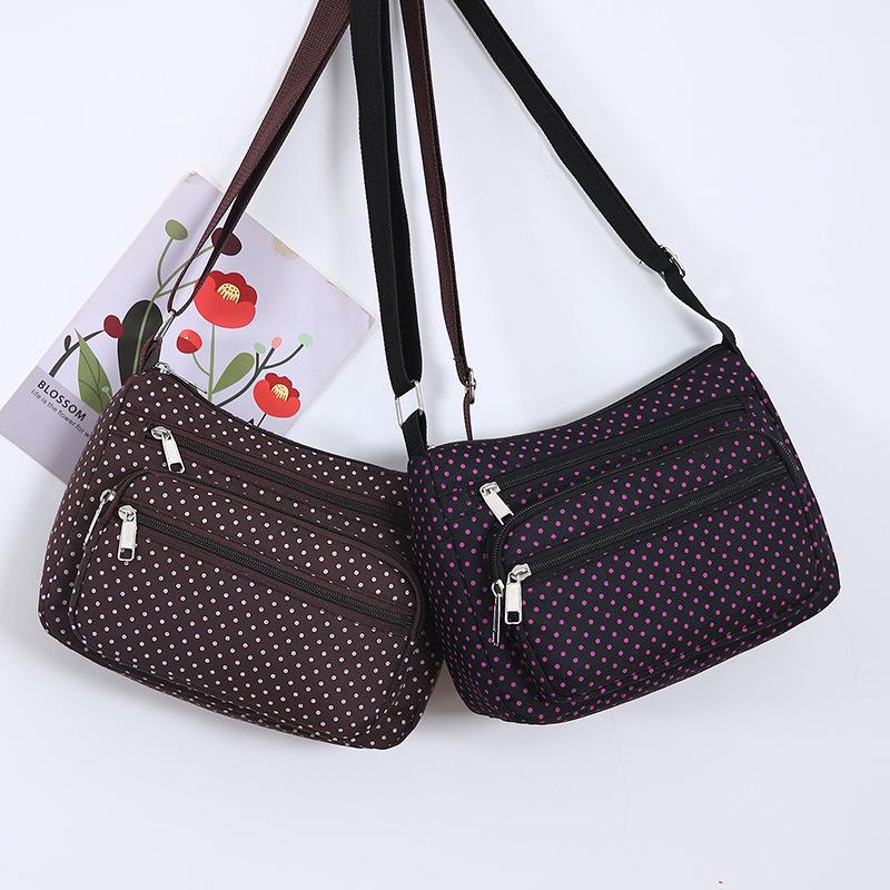 Large Capacity Canvas Shoulder and Crossbody Bag for Middle-Aged Women