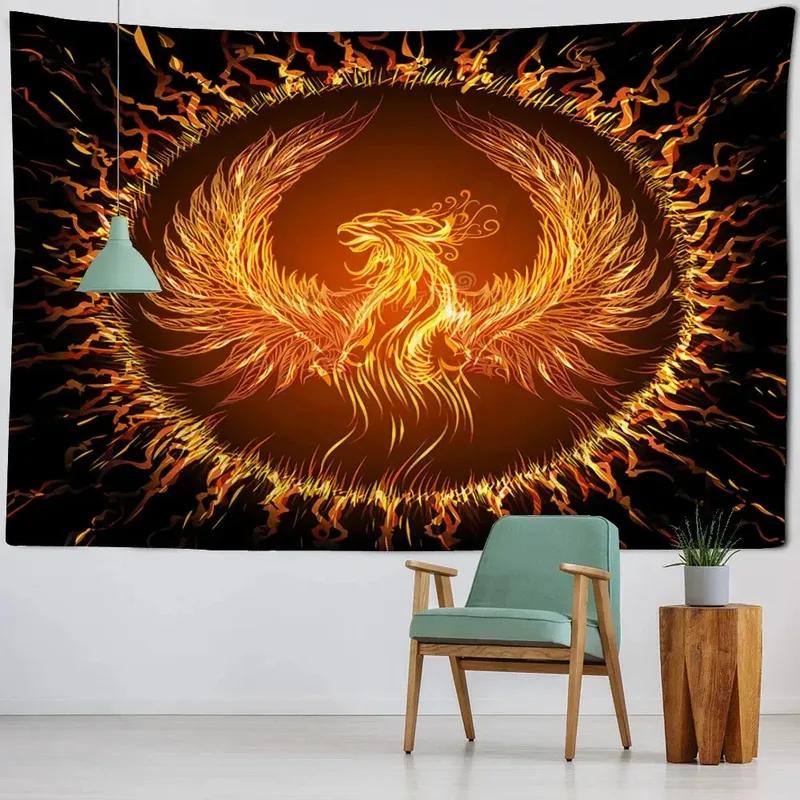 Flame Bird Decorative Tapestry Office Living Room Decor Home Wall Tapestry