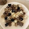 10Pcs/set Small Flower Hair Claw Clips for Women Girls Matte Rectange Jaw Clips Semicircle Barrettes for Thin Hair