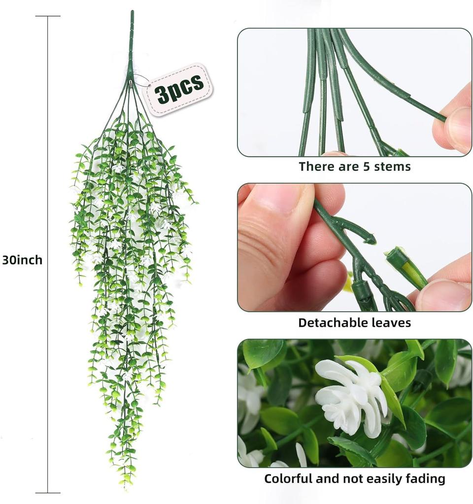 Outdoor Artificial Green Plant Vine Eucalyptus Camellia Wedding Fake Flower Ceiling Flower Vine Vine Simulation Wisteria Flower Wall Hanging