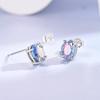 Fashion Spring Series Earrings For Women 925 Silver Color Butterfly Dragonfly Flower Heart Shaped Ear Studs Fine Jewelry Couple