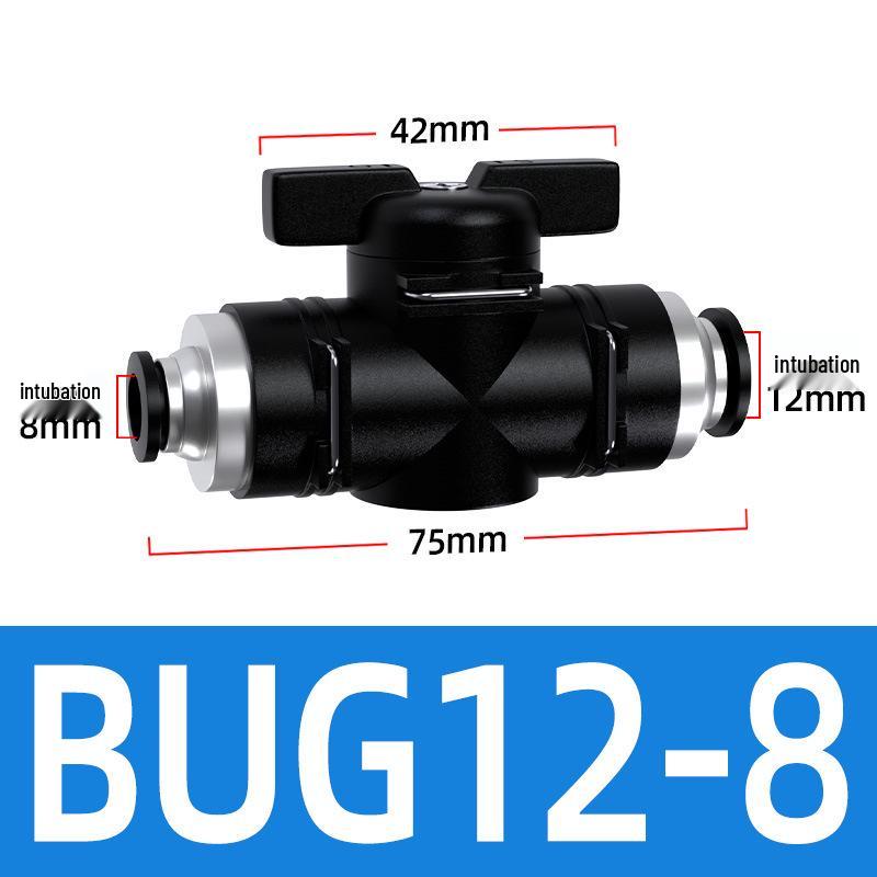 Pneumatic Hand Valve Set with Quick-Plug Connectors BUC 4/6/8/10mm