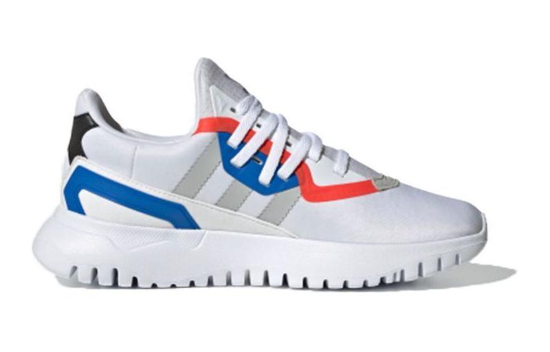 Adidas Originals Flex Collection J Abrasion Resistant Breathable Low top Kids Lifestyle Shoes White Blue Gray Unisex FX5321